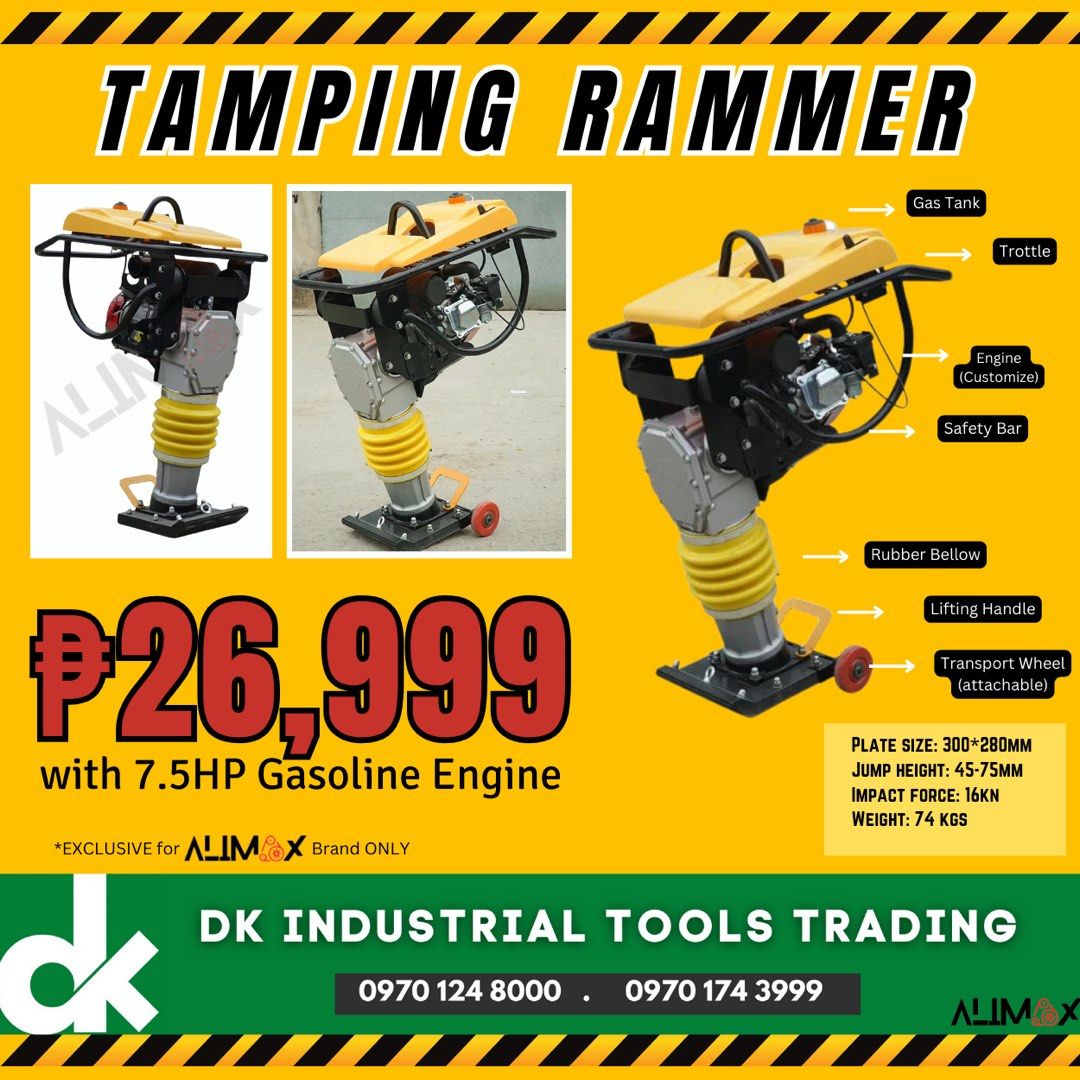 Tamping Rammer with 7.5HP Gasoline Engine (Category: Construction Tools & Equipment) located in Manila. Submitted by ebuymoako (Listing ID 1299152301, Image 1). Description: .
