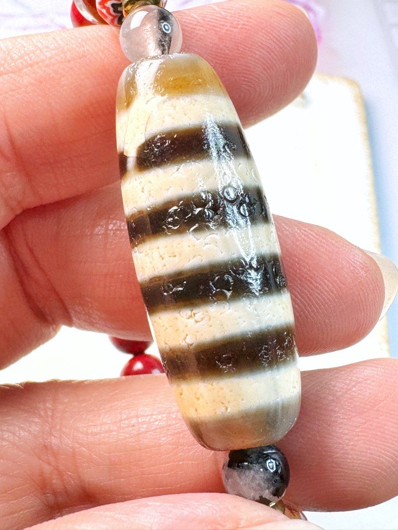 Tibetan Dzi Beads Five Line Dzi Beads 西藏天珠藏传老矿高油五线线珠 