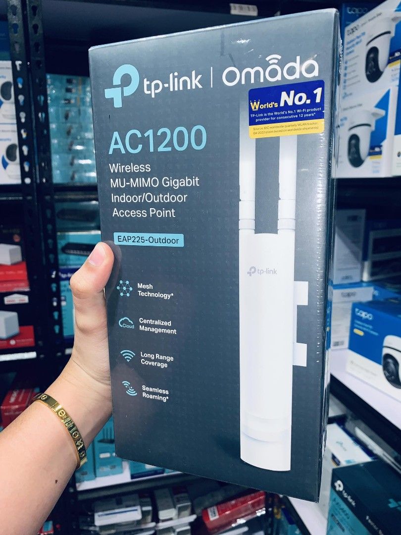 TP-Link EAP225 Outdoor AC1200 Wireless MU-MIMO Gigabit Access Point (Category: Networking) located in Makati City. Submitted by techubstoreandaccessories (Listing ID 1299114979, Image 3). Description: TP-Link EAP225 Outdoor AC1200 Wireless MU-MIMO Gigabit Access Point Ready for Pick Up / Delivery ‼️ 📌 DETAILS: ✅Actual Picture Posted. ✅BRAND NEW & ORIGINAL. ✅7 Days Replacement for Factory Defects and 1year Warranty. (Terms and conditions apply) -