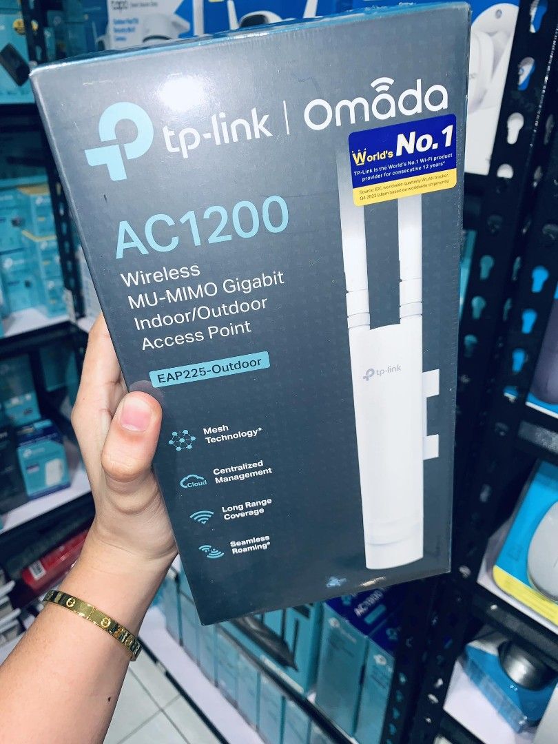TP-Link EAP225 Outdoor AC1200 Wireless MU-MIMO Gigabit Access Point (Category: Networking) located in Makati City. Submitted by techubstoreandaccessories (Listing ID 1299114979, Image 2). Description: TP-Link EAP225 Outdoor AC1200 Wireless MU-MIMO Gigabit Access Point Ready for Pick Up / Delivery ‼️ 📌 DETAILS: ✅Actual Picture Posted. ✅BRAND NEW & ORIGINAL. ✅7 Days Replacement for Factory Defects and 1year Warranty. (Terms and conditions apply) -
