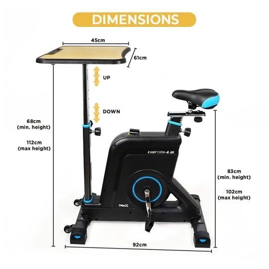 Trax ExerDesk 4.0 (Category: Cardio & Fitness Machines) located in Marikina City. Submitted by rtobs08 (Listing ID 1299127174, Image 2). Description: Trax ExerDesk 4.0 Desk Bike Cycling Bike for Exercise Indoor Bicycle with Desk.