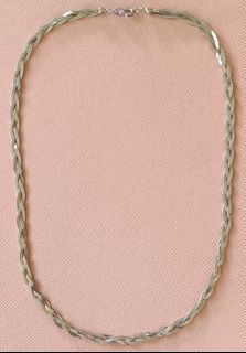 Trifari 3 layered Braided Flat chain Necklace (Japan)