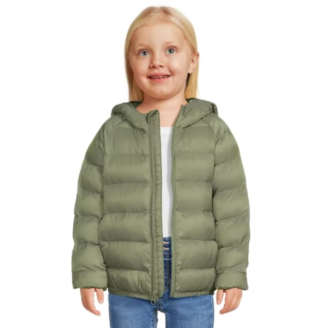 UNIQLO Baby Ultra Light Down Hooded Jacket Puffer Puff Sage Green 11kg Babies Kids Babies Kids Fashion on Carousell