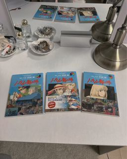 Rare Copy front Ghibli Studio Howl's Moving Castle Japanese comic Manga 1, 2, and 3