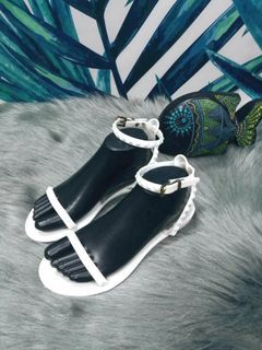 Valentino Rockstud Ankle-Wrap Jelly Sandal