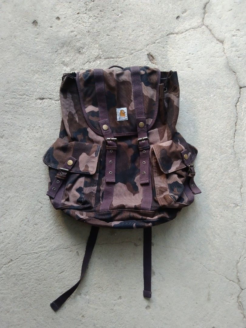 Vintage Carhartt Camouflage Tramp Backpack Men s Fashion Bags Backpacks on Carousell