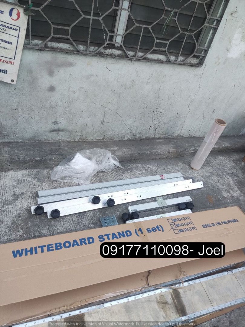 Whiteboard w/ Stand (Category: Industrial Equipment) located in Manila. Submitted by joeyroque09 (Listing ID 1299133078, Image 3). Description: Whiteboard w/ Stand Specs: 2x4ft Price: 3,750/set.