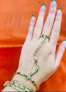 yellow gold 18k serpiente ring/bracelet