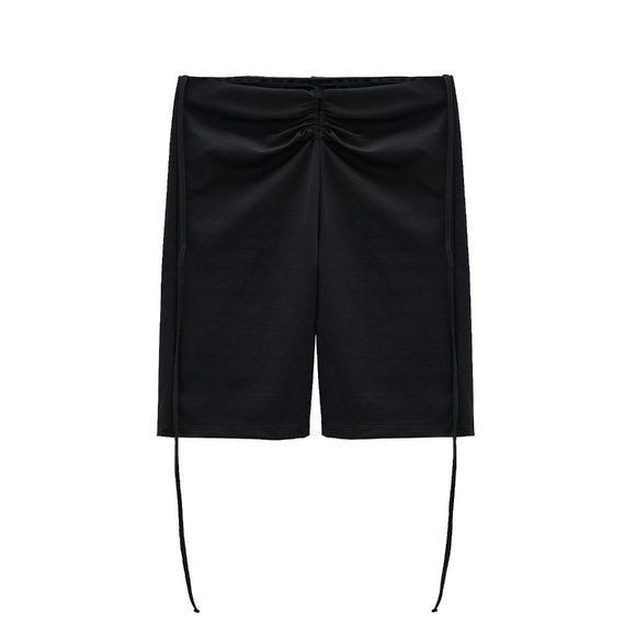 ZARA TIE UP NYLON BIKER SHORTS
