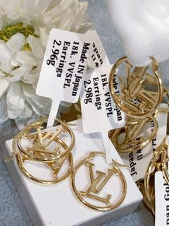 18K Japan Gold Loop earrings