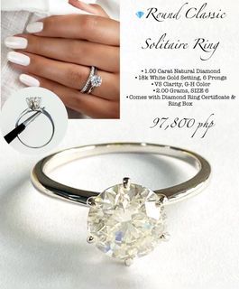 ✅ LAYAWAY 18k Natural Diamond Ring (1 Carat)