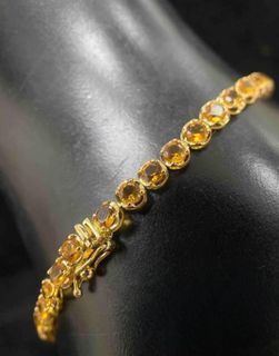 18k yellow gold 4.44ct citrine bracelet