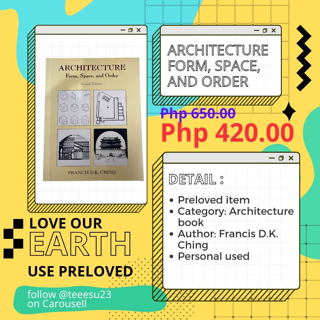 ARCHITECTURE: Form, Space, and Order (D.K. CHING), Hobbies & Toys ...