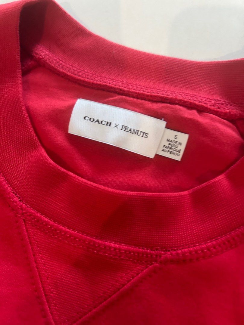 Authentic Coach x Peanuts Red Sweater, Women's Fashion, Tops ...