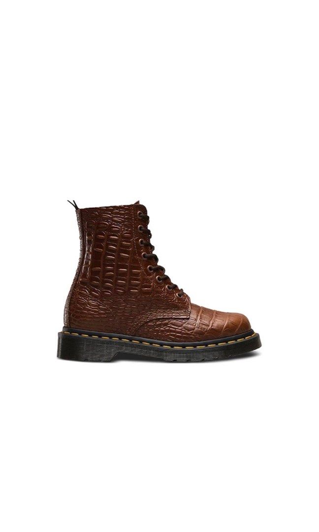 Dr martens pascal croc brown outlet