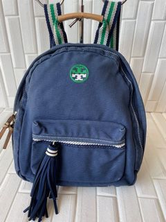 Authentic Orig Tory Burch Preppy Medium Canvas Backpack