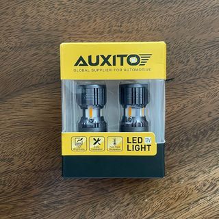 AUXITO 2Pcs No Hyper Flash Upgraded T20 7440 Wy21W 1156 P21W Ba15S Led Turn Signal Lights No Error 1800Lm Amber Yellow 12V