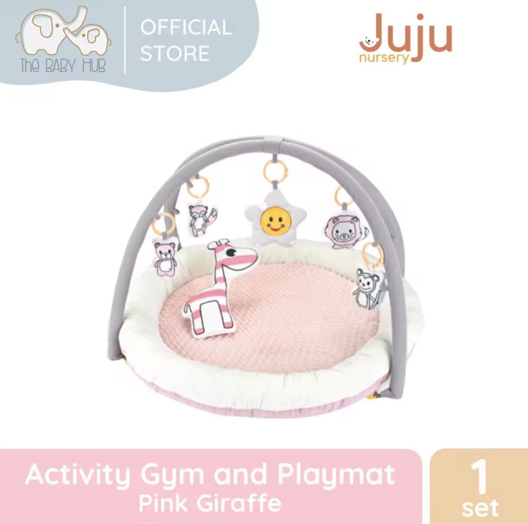 Baby activity gym and playmat (Category: Infant Playtime) located in Quezon City. Submitted by vanaaa23 (Listing ID 1299346286, Image 1). Description: Brand new baby activity gym and playmat Bought from The Baby Hub (can provide receipt) Color: pink giraffe RFS: already have one! .