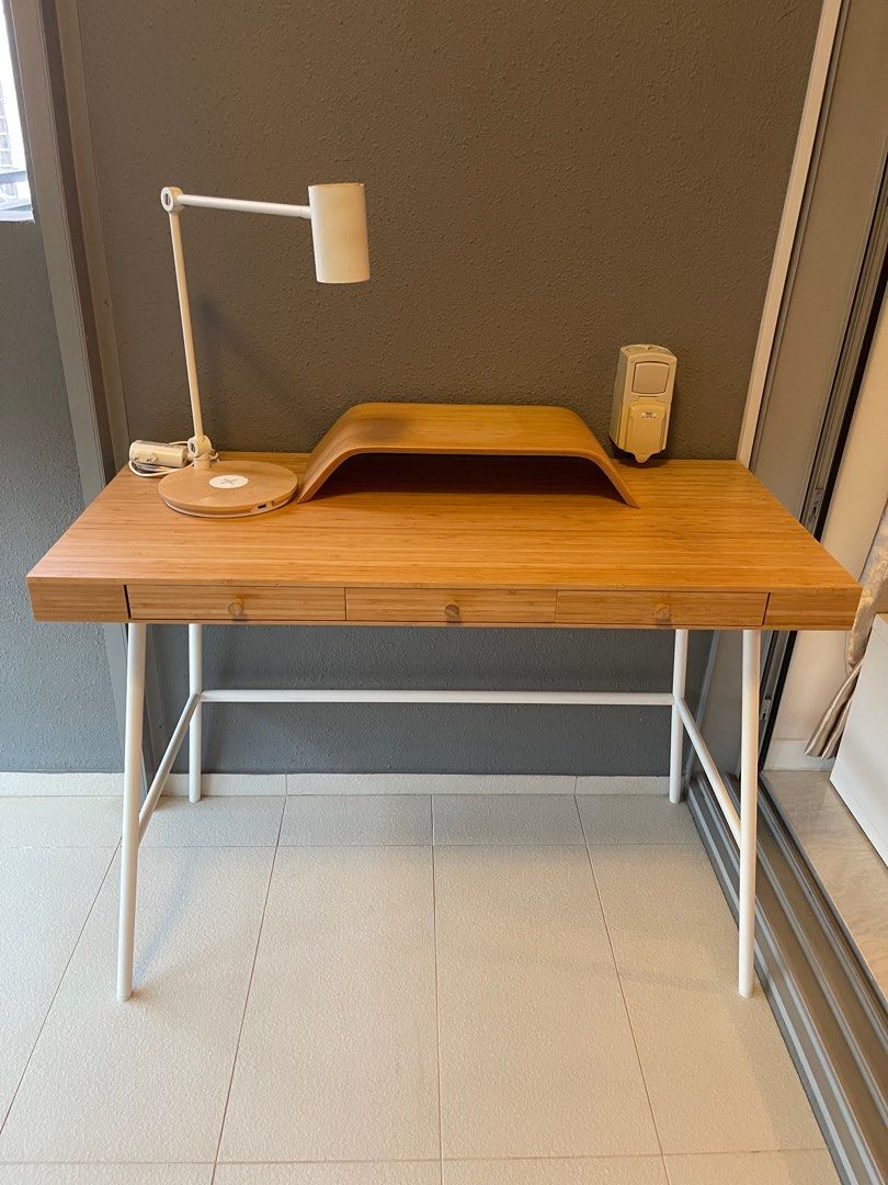 IKEA LILLÅSEN デスク 102x49 cm LILLÅSEN リルオーセン デスク, 竹, 102x49 cm - IKEA