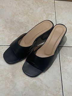 black y2k platform block heels sandal 2000s