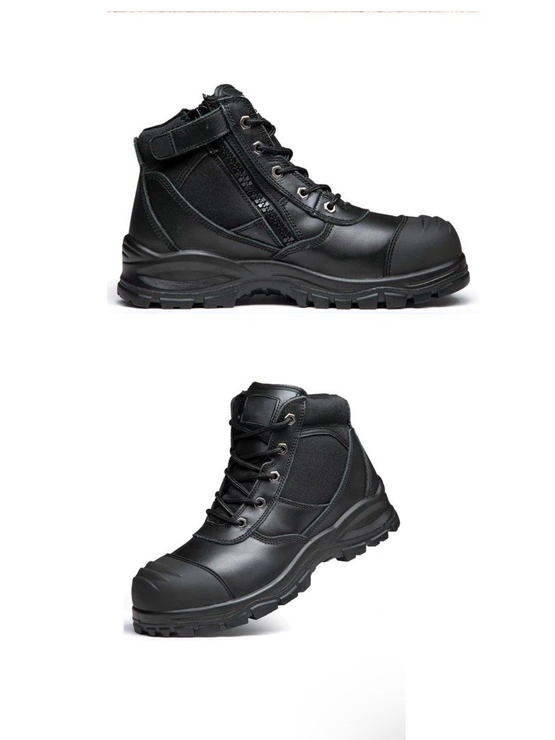 Brand New ZSTEP Safety Boots Zipper Side Steel Toe Waterproof Anti Slip Men s Fashion Footwear Boots on Carousell