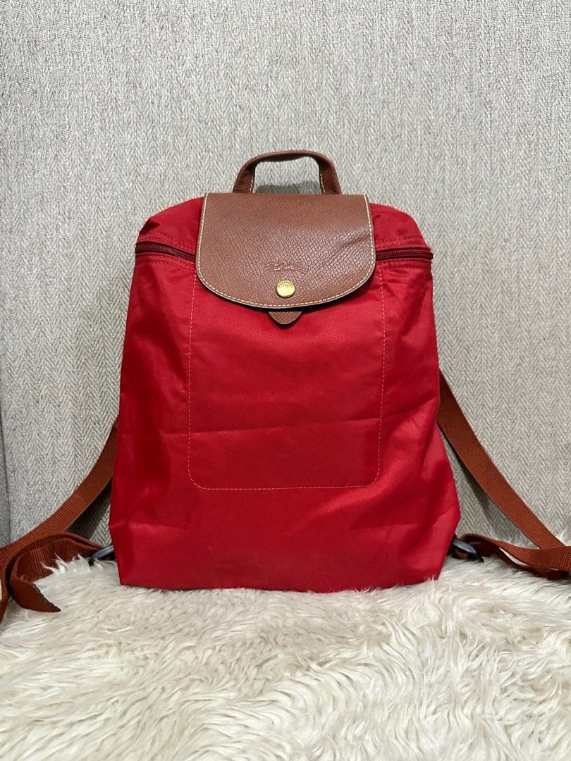 Ladies red backpack shop
