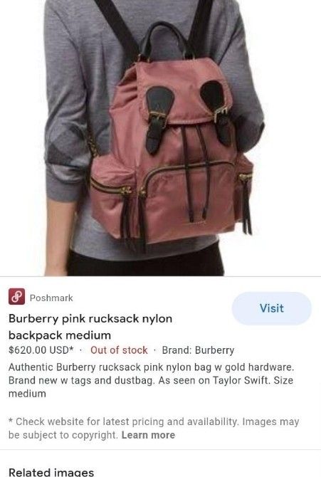 Burberry rucksack pink store