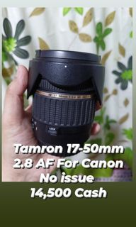 Canon Tamron  17-50mm 2.8 For Eventd and Lowlight Venue EFS F3.5