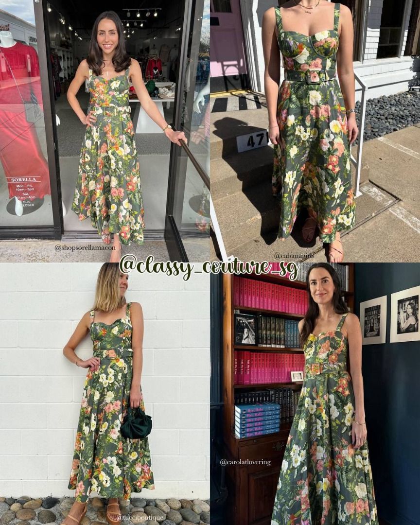 cara cara calypso sweetheart bustier floral linen midi dress Cara Cara