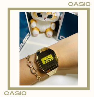 Casio Vintage watch A168WGA-9A Gold / A168 Authentic (trendy, classic, stylish, digital waterproof)