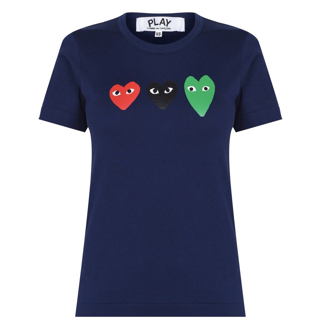 CDG Play Triple Heart T Shirt