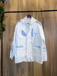 Chanel Autumn and Winter Letter Embroidery Logo Hooded Jacket (Authentic)
