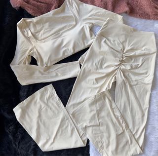 Cream Gym Set Buttery Material