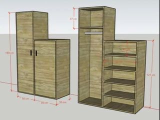Customized Cabinet Wardrobe Wood NEGOTIABLE - for Clothes, Bags
