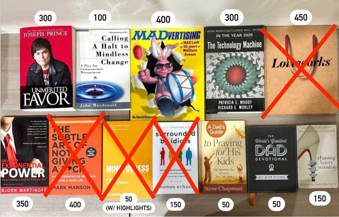 Dad’s Preloved Books (Category: Storybooks) located in Manila. Submitted by jtlee93 (Listing ID 1299295813, Image 1). Description: RFS: Helping my dad declutter and sell his books — mostly business/ advertising/ marketing-related 🙂 📖 Unless stated otherwise, most of them are pre-loved but in good to excellent condition 🙂 _________________ ***Prices are very negotiable esp if getting a lot :)*** 📩 Feel free to drop me a PM for more questions/ 