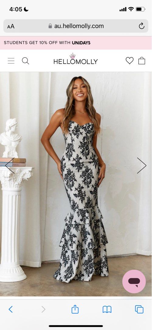 knee length dresses for ladies Emilia Black Floral Embellished Maxi Dress – Frock and Frill main image 0