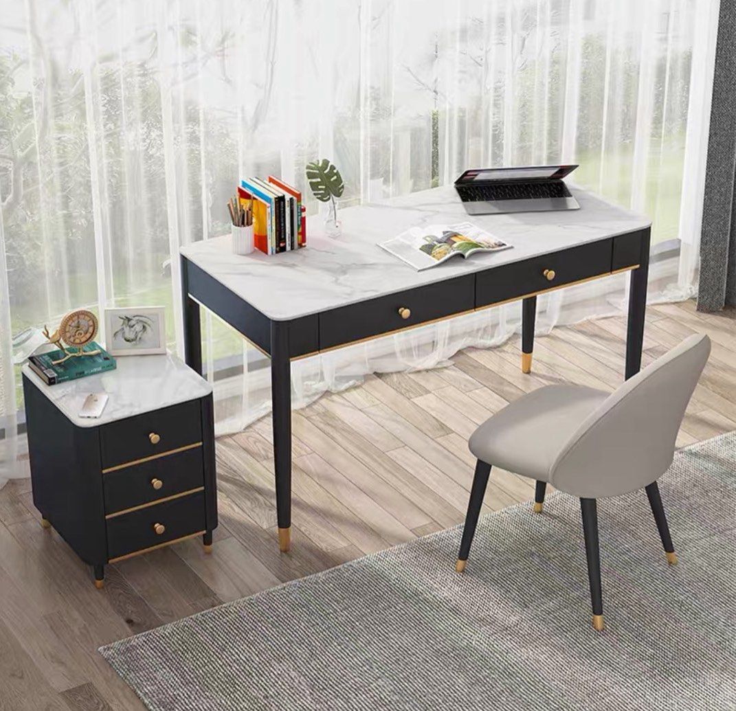 DHOUBY Victorian Sintered Stone Study Table, Furniture & Home Living ...