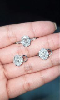 diamond ring earring Tw977-04 18k 6.14g 2.58tcw