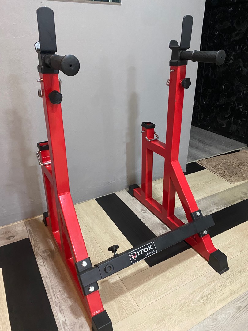 Dip bar barbell support bar