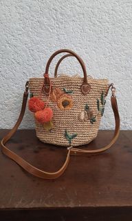 Embroidered Summer Handbag with Sling