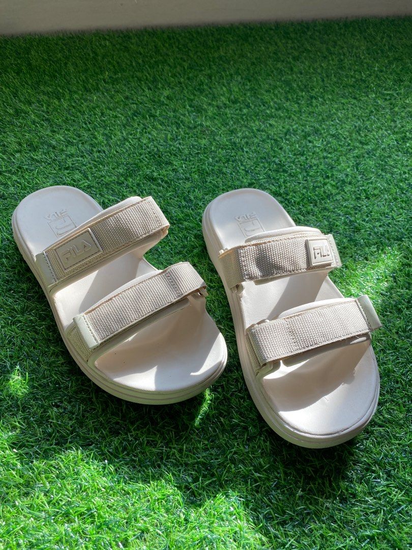Fila Beige Double Strap Sandals