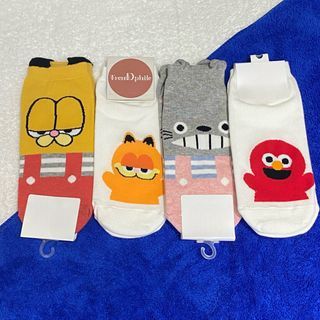Garfield-Supermario-Elmo Iconic Socks