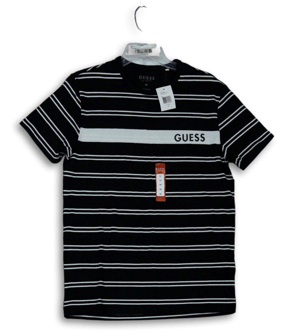 Guess Stripes Shirt for Men Men s Fashion Tops Sets Tshirts Polo Shirts on Carousell