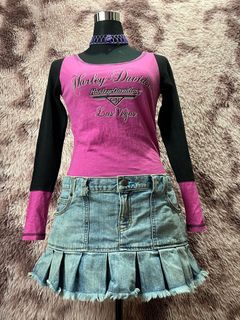 Harley Davidson Thermal  ( helping tags - soft grunge acubi alt y2k kidcore babycore barbie pink giving vondutch playboy juicy couture diesel affliction sinful babytee vibes )