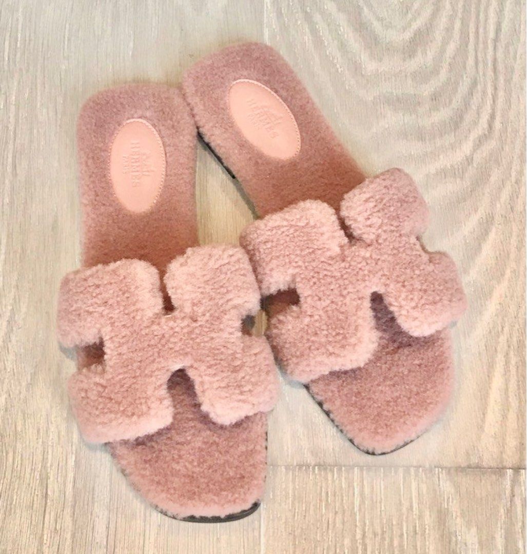 Hermes Sandals Slipper Teddy Bear, 女裝, 鞋, 涼鞋- Carousell