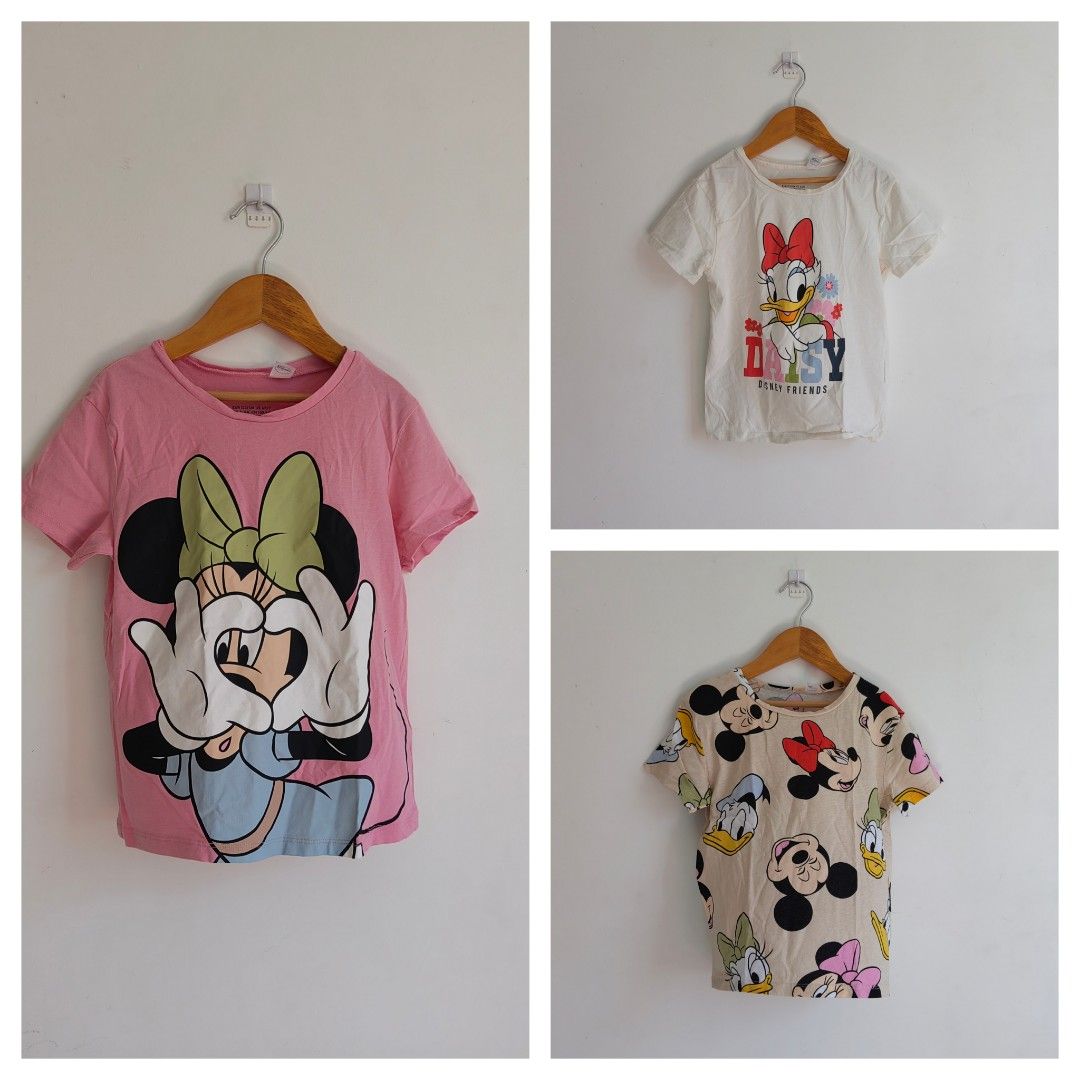H M Disney Shirts Size 6y to 7y Babies Kids Babies Kids Fashion on Carousell