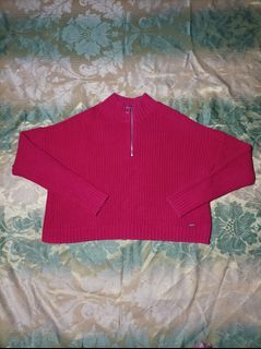 Hollister quarter zip knitted sweater