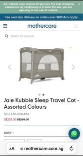 Joie Kubbie sleep travel cot