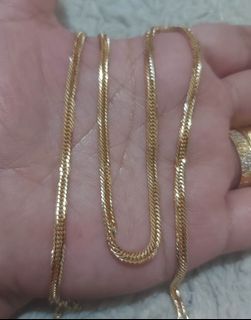 K18 Japan gold necklace 14 cut