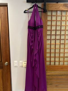 Beautiful Long plum or purple evening gown or formal dress